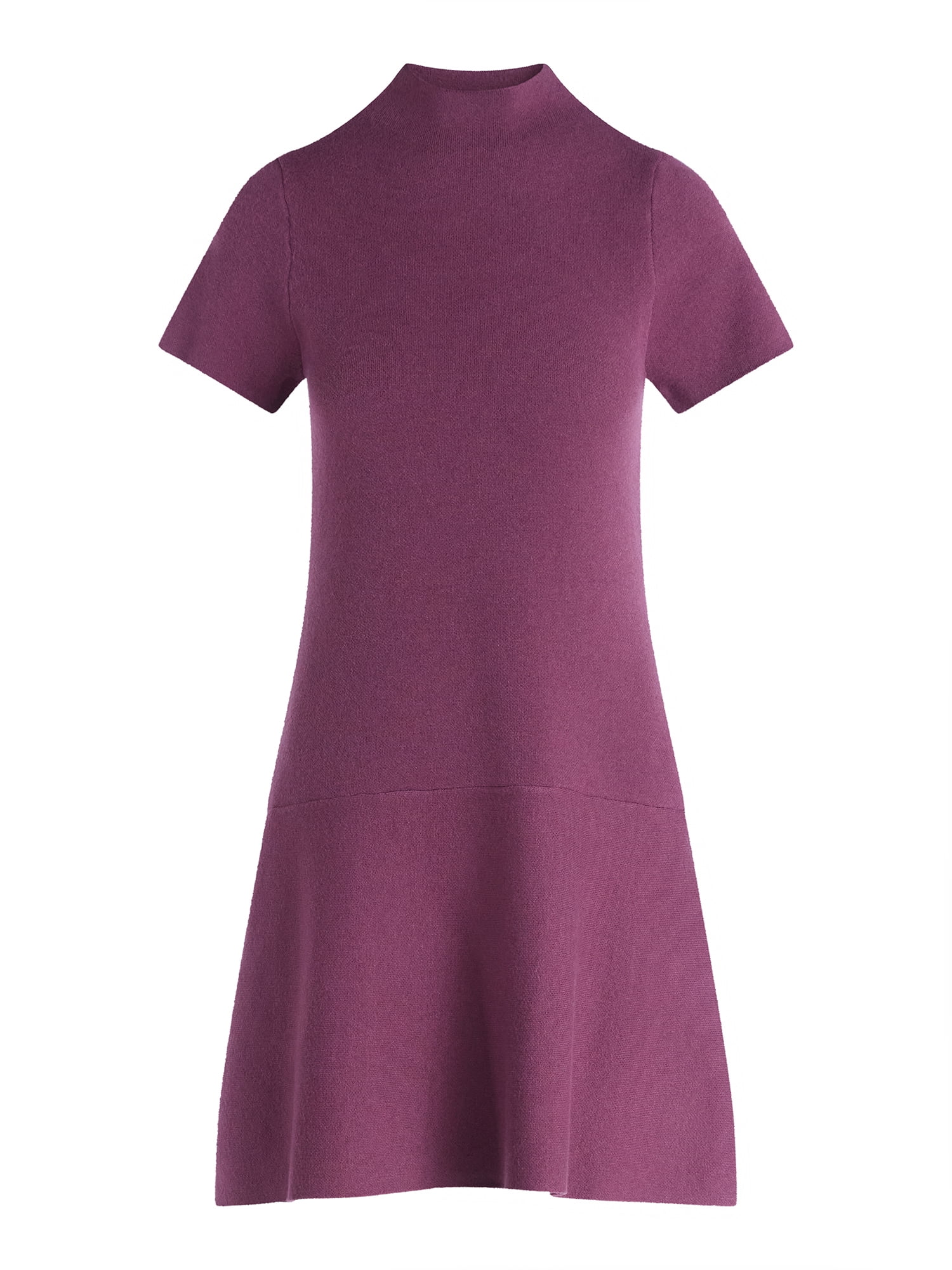 Scoop Women's and Women’s Plus Fit and Flare Jacquard Sweater Dress, Sizes XS-4X