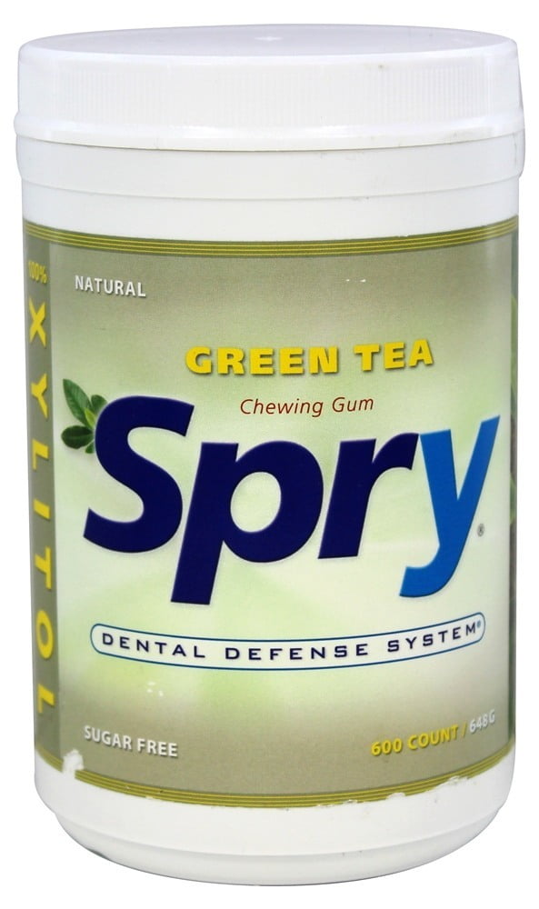 Xlear Spry SugarFree Gum with Xylitol Natural Green Tea 550 Piece
