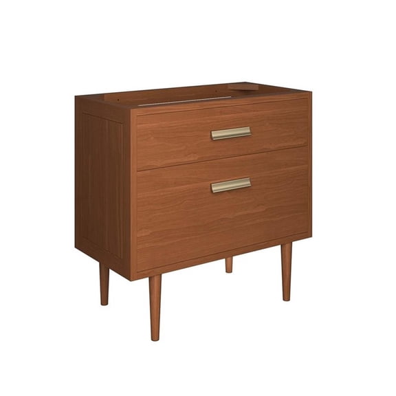 Modway 36" Teak Wood Bathroom Vanity Cabinet Natural (Sink Basin Not Included)