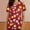 Rouge, variante sur Liquidation Fatuov Tuniques Médicales pour Femmes avec Poche Col en V Imprimé Floral T-shirts Graphiques d'Été Manches Courtes Uniformes d'Infirmière Hauts Rouge