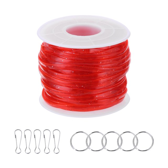 Uxcell Kit de Lanière, Cordon à Paillettes avec Accessoires, Rouge
