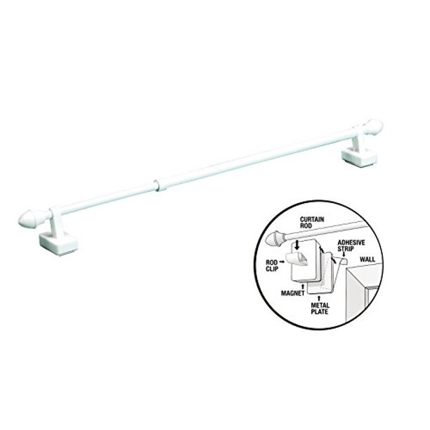 Expandable Universal Curtain Rod Works On Metal Or Wooden Frames!