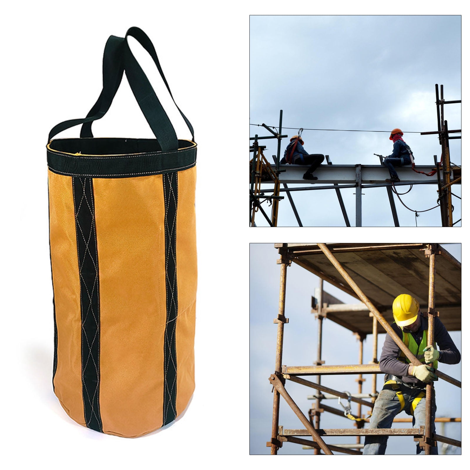 RUISINERY Heavy Duty Waterproof Canvas Outdoor Tool Pouches Bag Portable High Rise Work Cylinder Organizers for Industrial Use