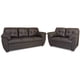 thumbnail image 1 of Sala de Piel Genuina Sofá y Love Seat ConfortoPiel  Derby Chocolate, 1 of 9