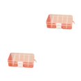 thumbnail image 4 of Qarigey Joyero Herrajes a prueba de agua Accesorios para el hogar Contenedor de plástico Cajas de almacenamiento livianas a prueba de polvo Naranja 10 celler 2Conjunto, 4 of 5