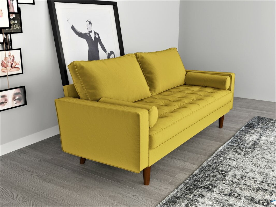 US Pride Furniture Mac Sofa, Golden Rod