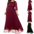 thumbnail image 1 of Gspmoly Robes Décontractées pour Femmes, Mode pour Femmes Robe Longue à Col en V Fendu avec Petite Traîne, Robe de Soirée Robe de Fête pour Femmes Offres Hebdomadaires, 1 of 4