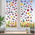 thumbnail image 6 of 2 Packs Spring Window Stickers for Glass 9 Sheets Flower Butterflies Decals Easter Home Decor Reusable Window Clings for Party Office School No Glue Needed, 6 of 6