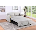 thumbnail image 2 of 55.5 - inch wide teddy velvet convertible loveseat / Saves space in living rooms, 2 of 3