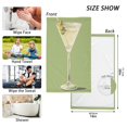thumbnail image 6 of Yayeee 100% Cotton Hand Towels for Bathroom 16" x 28" Soft Absorbent Kitchen Towel, Martini with Olive, 6 of 7