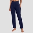 thumbnail image 2 of COMVALUE Women's Yoga Pants Wide Leg wiht Pockets High Waist Stretch Loose Casual Lounge Sweatpants (Navy, S), 2 of 7