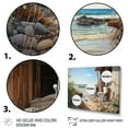 thumbnail image 3 of Designart "Toilet Coastal Bathroom Escape II" Bath & Laundry Metal Wall Art Set, 3 of 5
