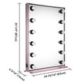 thumbnail image 3 of Byootique Lighted Hollywood Vanity Mirror 12pcs Dimmable LED Tabletop Wall Mount Makeup, 3 of 12
