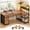 Rustic Brown, variant on 47" L Shaped Desk with 5 Drawers & Hutch, Reversible Gaming Desk with LED Lights & Outlets, Computer Desk with Open Shelves & Storage Bag for CPU, Books etc for Home Office, Space Saving, White
