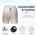 thumbnail image 4 of Kdxio Glitter Light Pearl Print Men'S Swim Trunks With Compression Liner 7 Inch Inseam Quick Dry Swim Shorts, 4 of 7
