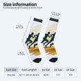 thumbnail image 4 of Four Seasons Universal Socks (2 Pairs) - Dynamic Running Silhouettes on Gradient Sky Unisex Trendy Mixed Color Athletic Socks, 4 of 5