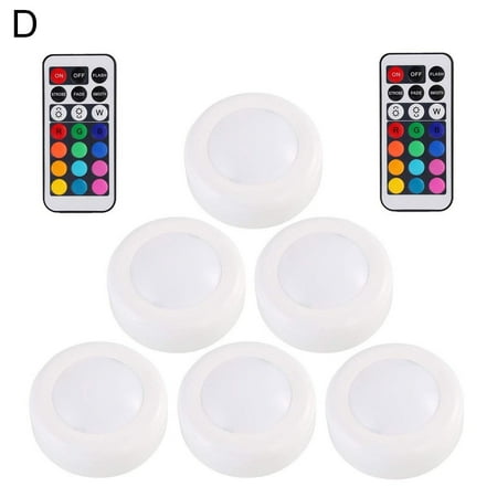 

Jiledu RGB 13 Colors LED Cabinet Light Dimmable Touch Sensor Round Party Night Lamp