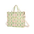 thumbnail image 7 of FORMRS Womens Corduroy Tote Bag Crossbody Shoulder Handbag with Pocket, Light Green Geometric, 7 of 7
