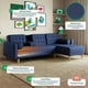 thumbnail image 3 of Sala Modular Reversible Makora Tyson Con Memory Foam, Color Azul, Lino Respaldo Reclinable De 3 posiciones., 3 of 9