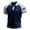 Navy, variant on Men's Patriotic Tactical Polo Shirt with American Flag Sleeve Patch and Color Block Design Featuring Short Sleeve Turn-Down Collar Army Green L
