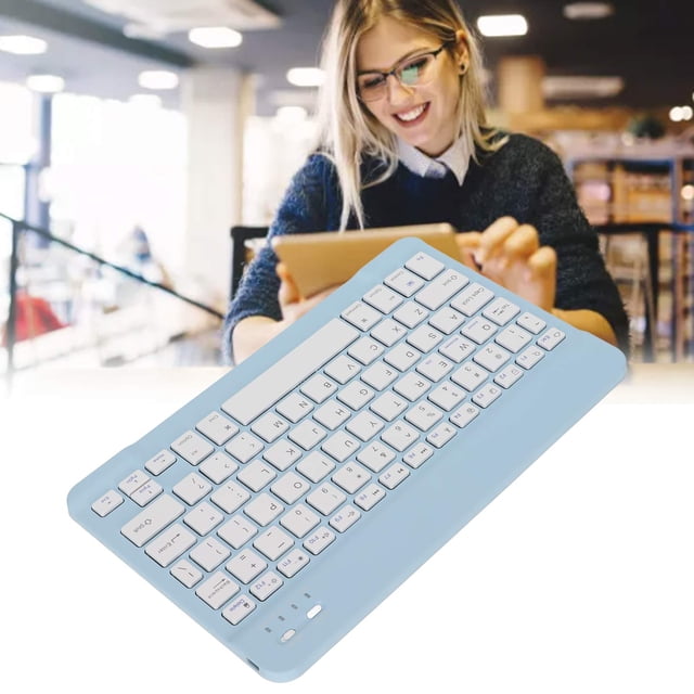 PC Keyboard, Wide Compatibility IOS Tablet Keyboard Long Battery Life for PC for Tablet Yellow,Blue,,Green,Cyan