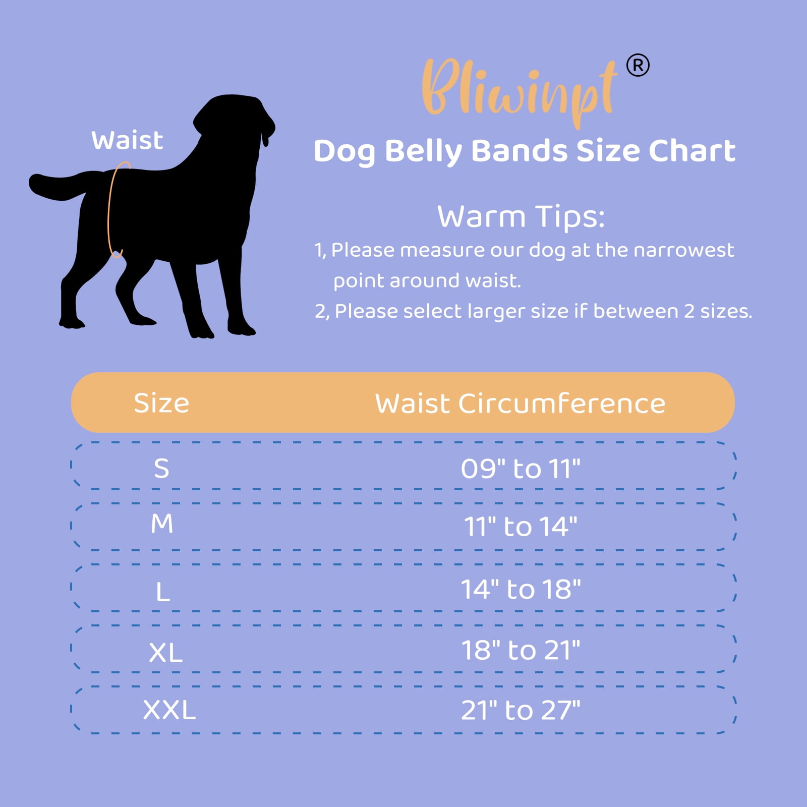 BLIWINPT Reusable Doggie Diapers Male Premium Belly Bands for Male Dogs Washable Diapers for Dogs Large Natural Color 5 Packs (L, 14” - 18” Waist)