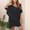 Black, variant on Gspmoly Summer Dresses for Women 2025, Women'S Dress Ruffle Solid Loose Beach Bikini Top Wedding Dresses for Women Summer Savings Clearance