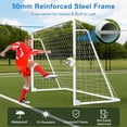 thumbnail image 6 of Slsy Foldable Soccer Goal - 10x6FT Soccer Goals for Backyard - Foldable Steel Soccer Goal with Training Target & 6 Cones for Teens/Adults Practice Training, 6 of 7