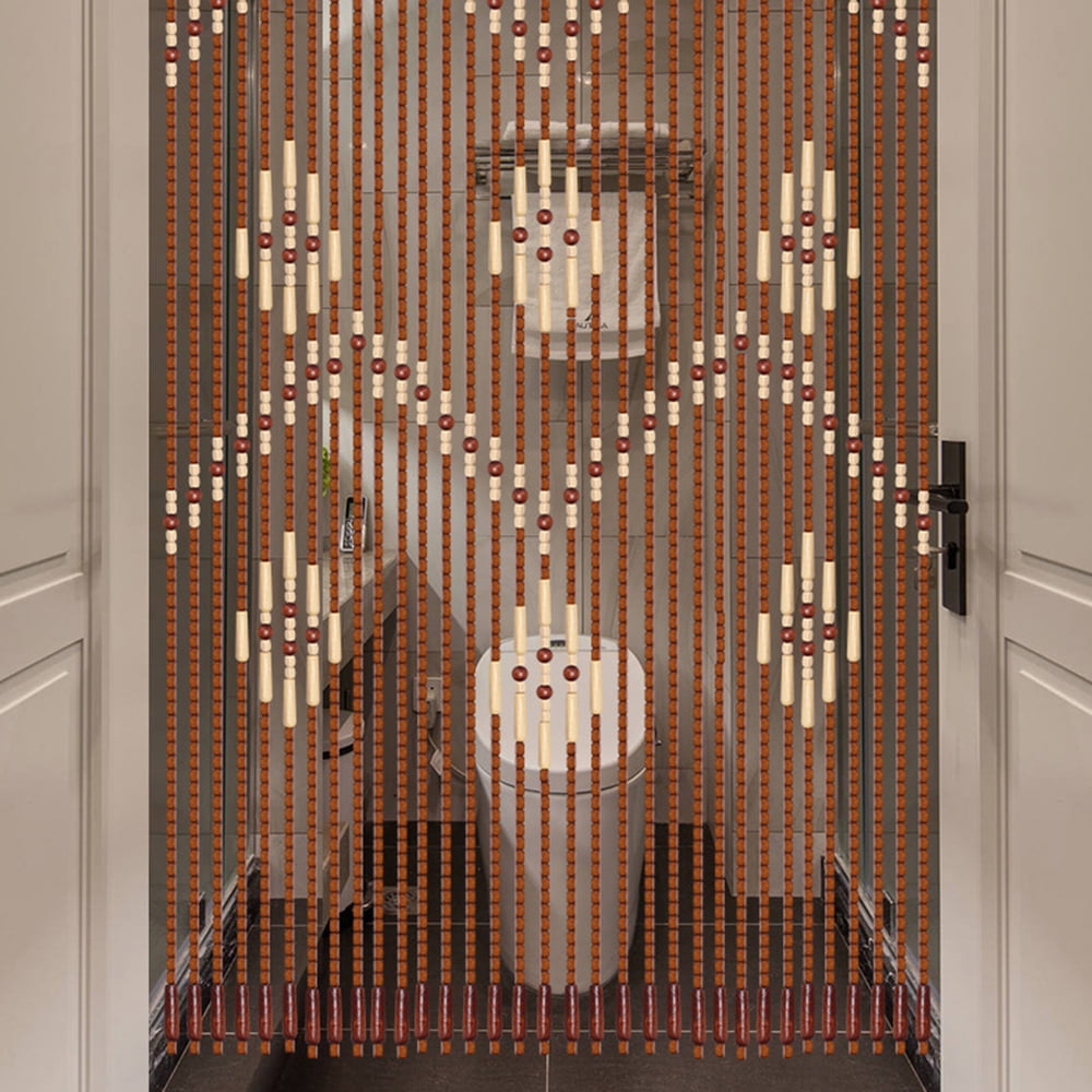 Autrinix Wooden Bead Curtain, Bamboo & Wood Material, Floral Design, Ideal for Doorways, Windows, or Room Dividers, Perfect for Home or Office Use