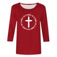 thumbnail image 4 of EGNMCR Easter Chemise Imprimée Graphiques pour Femmes Manches Courtes 3/4 Mode Easter Day Fleur Oreilles de Lapin T-shirt Blouse Col Rond Hauts Décontractés T-Shirts pour Femmes, 4 of 4