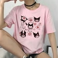 thumbnail image 6 of Gothic Kuromi Top Tee Cartoon T Shirt Sanrio Kuromi Women Manga T-shirt Y2k Graphic Tshirt Streetwear Top Tees Female Grunge, 6 of 10