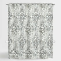 Floral Grey Niece Water Repellent Shower Curtain 72 X 72 Free 12