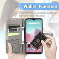 thumbnail image 6 of Blackview A80 Pro Wallet Case for Women, 3D Butterfly Embossing Slim Flip PU Leather with Magnetic Closure Credit Card Slots Holder Phone Case Cover for Blackview A80 Pro 6.5" Rhinestone Grey, 6 of 14