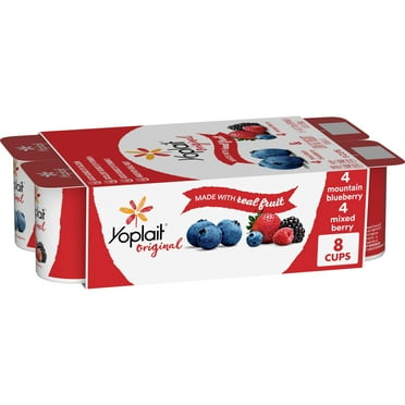 Yoplait Original Low Fat Yogurt Variety Pack, 8 Yogurt Cups, 48 oz