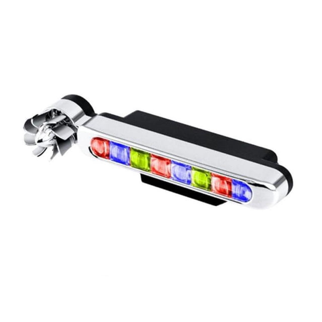 Agiufgs Wind-Powered 8 LED Car Daytime Running Light for Enhanced Visibility, No-Wiring Auto DRL Fog Lamp, Energy Saving & Easy Installation, 2-Pack