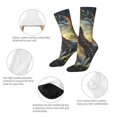 thumbnail image 3 of Logiee Sunshine Jungle Dinosaur Print Adult Socks for Men & Women,Calf Socks, Ankle Socks,Boots Socks,Breathable Casual Sock,Unisex Crew Socks, 3 of 6