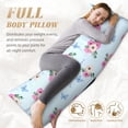 thumbnail image 4 of Body Pillow Cover - Soft Body Pillow Pillowcase, Tower flower Butterfly Breathable Long Body Pillow Case Cover with Invisible Zipper 20x60in, 4 of 5