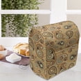 thumbnail image 3 of Brown Paisley Stand Mixer Cover, Oriental Continuous Antique Folk Print in Warm Tones, Kitchen Appliance Organizer Bag Cover with Pockets, 5 Quarts, Camel Pale Orange, by Ambesonne, 3 of 4