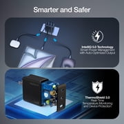 Naztech Nexus T100 GaN PD 102-Watt 3-Port USB Charger, Black, 16118