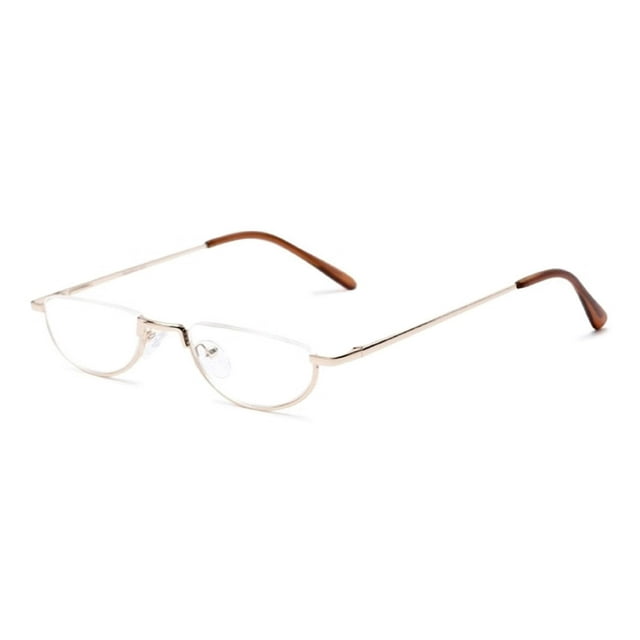 Readers The Lynwood Unisex Half Moon Half Frame 2.50 Gold