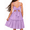 Purple, variant on Oudiya Girls Spaghetti Strap Tie Back Dress Ruffle Hem Summer Beach Casual Sundress with Pockets, 6-14Y