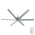 thumbnail image 3 of Hunter - HFC Indoor/Outdoor Ceiling Fan, Wall Control, 96-inch, Satin Metal, Modern-style, 3-speed WhisperWind Motor, 59133, for Porches, Bathrooms, 3 of 4