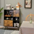 thumbnail image 2 of Costway Industrial Buffet Sideboard Storage Cabinet Organizer Cupboard with Cubbies Drawers, 2 of 10