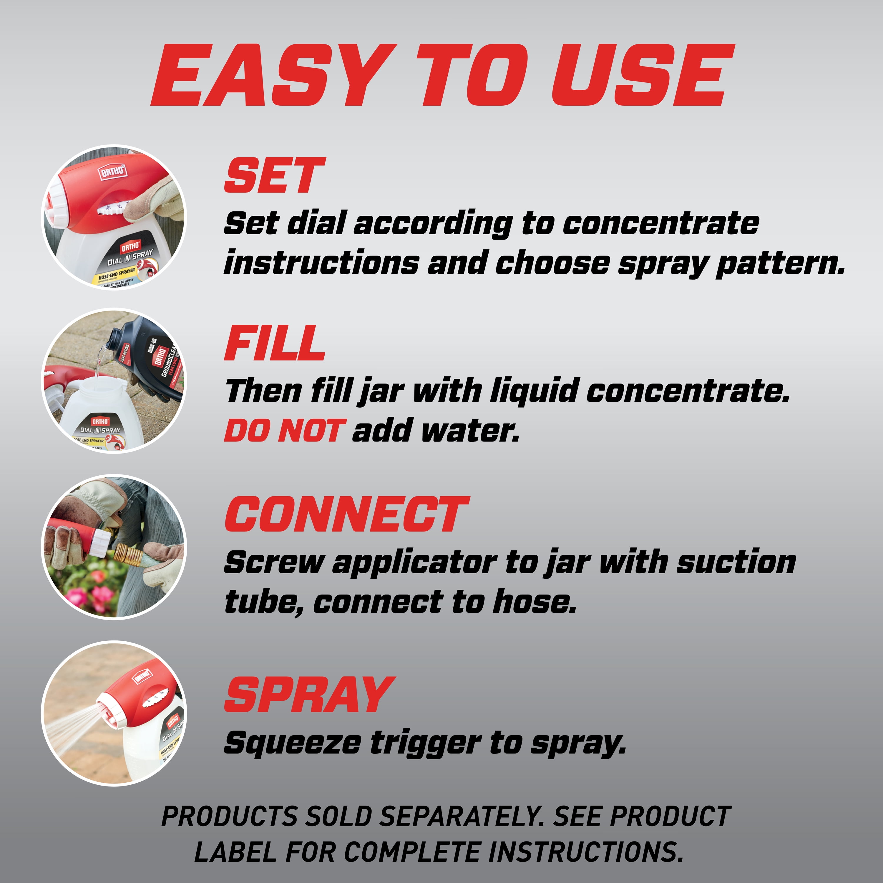 Ortho Dial N Spray for Liquid Weed or Insect Killer, 16 oz.