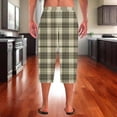 thumbnail image 3 of Vrorvz Men's Pajama Shorts Plaid Sleepwear Bottoms Elastic Waist Loungewear for Men Pjs Shorts with Pockets, 3 of 7