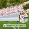 thumbnail image 6 of Baseball Word Pattern Square Fitted Tablecloth with Elastic Edge,Square Table Cover,Washable Elastic Table Cover for Home Kitchen Party Decor 34"x34", 6 of 6
