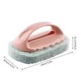 thumbnail image 2 of 1PC Cleaning Brush Household Tile Cleaning Brush Kitchen And Bathroom Cleaning Brush With Handle Multi Functional Plain Color Bathtub Stove Cleaning Brush, 2 of 7