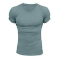 thumbnail image 7 of ShomPort Mens Short Sleeve Tight Tops Solid Color Round Neck Shirts Gym Athletic T Shirt, 7 of 7