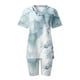 thumbnail image 4 of Blusas para Mujeres Casual V-Cuello Impresión de Manga Corta Blusa Y Pantalones Cortos Conjunto, Traje Casual para la Primavera, 4 of 4