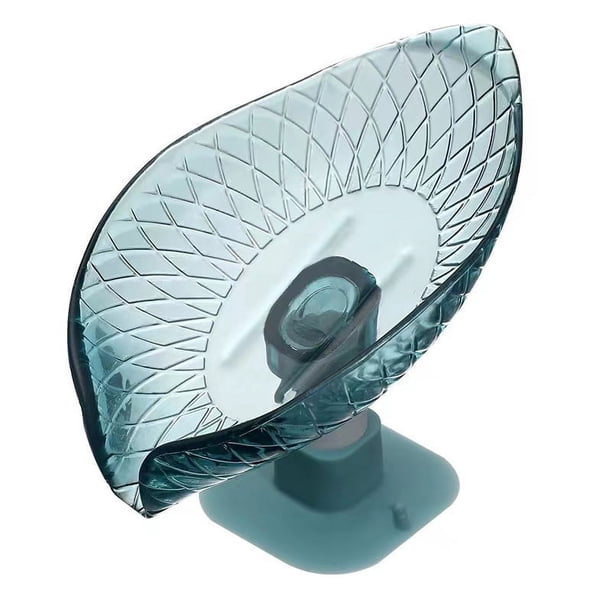Jabonera con forma de hoja verde, ventosa, soporte para drenaje de jabón, jabonera portátil para ducha, bandeja de esponja, cocina, baño, Ac, 2 uds.